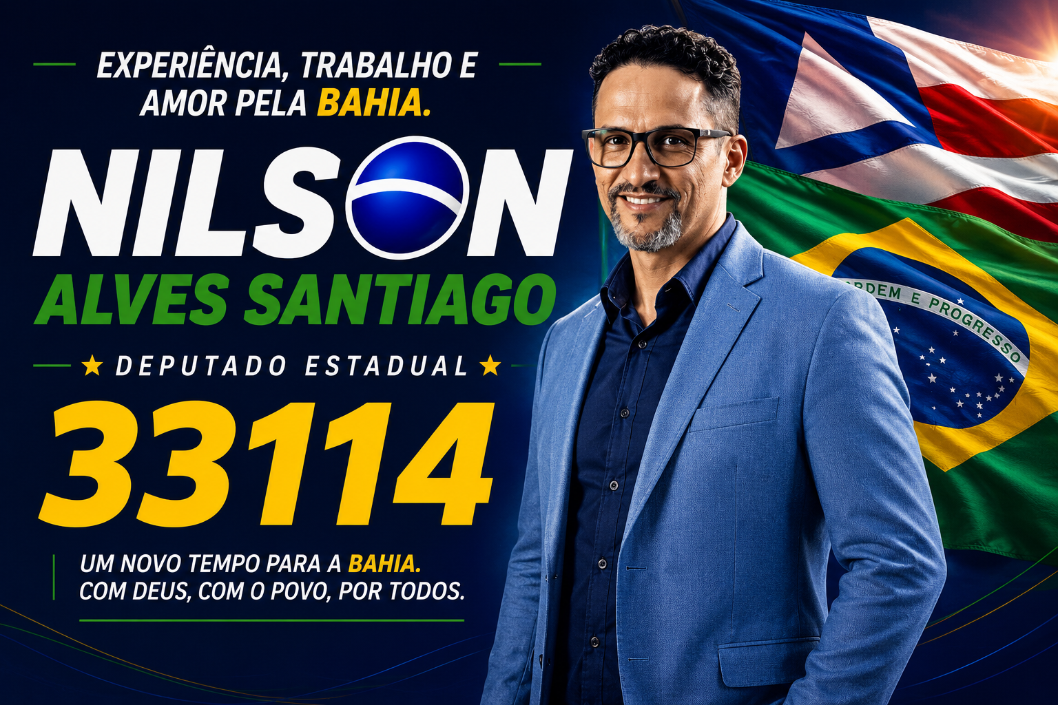 Nilson Alves Santiago, candidato a Deputado Estadual 33114